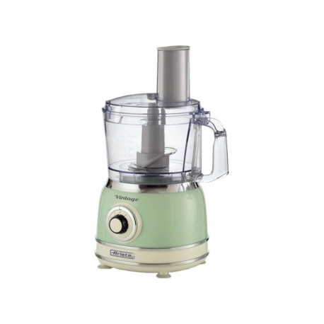 Ariete Vintage Green Multifunctional Food Processor, light green/cream, 1000 watts, 1.2 liters