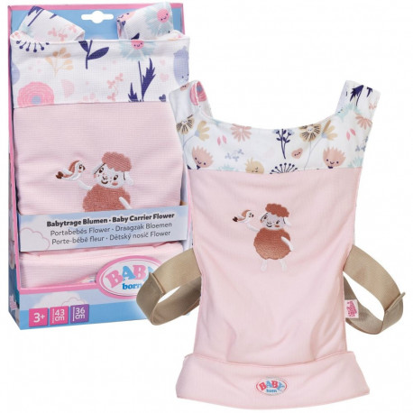 ZAPF Creation BABY born® Baby Carrier Seat Flowers, Doll Accessory 43 cm, 36 cm