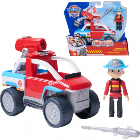 Paw Patrol Fire Rescue - Ryders Rettungsfahrzeug (mit Drohnen-Abwerfer und Ryder Figur)