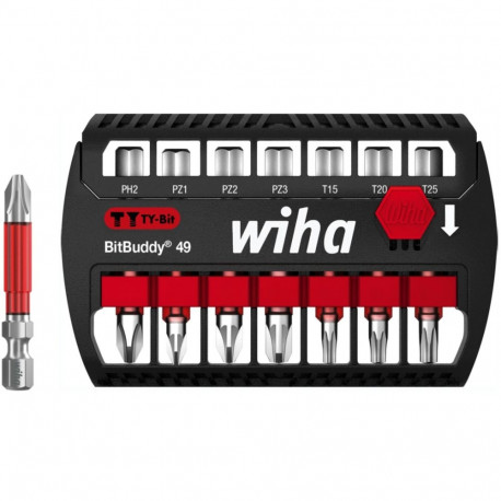 BitBuddy bittide komplekt TY-Bits 49mm 7-osaline PH/PZ/TX, must/punane