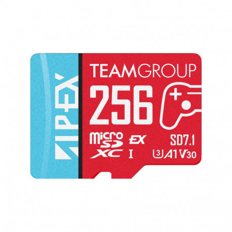 APEX mälukaart SD7.1 256GB SDXC MicroSD Express, punane/sinine