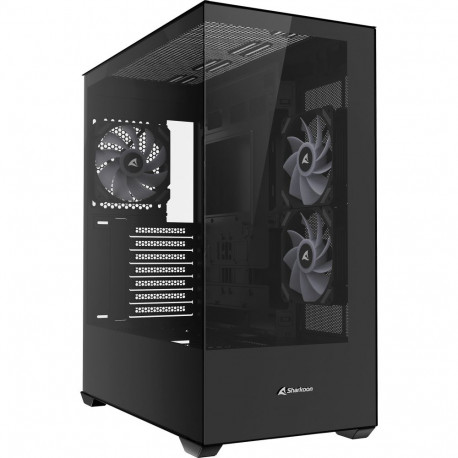 Sharkoon SK6 ARGB, Tower Case Black, Tempered Glass x 2