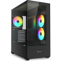 Sharkoon SK6 ARGB, Tower Case Black, Tempered Glass x 2