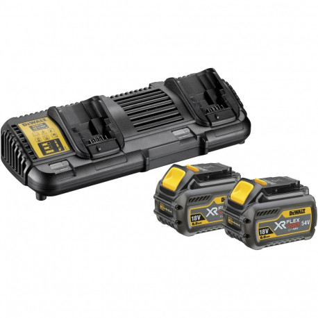 XR FLEXVOLT Akku Starterkit DCB132T2, inkl. 2x Akku 54Volt 2Ah (gelb/schwarz, 54Volt 2Ah oder 18Volt