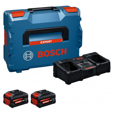 Bosch Professional Expert Starter Set 18V, 2x EXBA 18V-80 + charger EXAL18V2-320 black, 2x Li-ion ba
