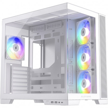 Silentware View A-RGB, tower case white, tempered glass x2