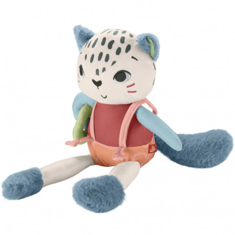 Fisher-Price Snow Leopard Soft Toy Sensory Toy for Newborns