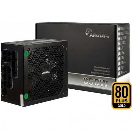 Inter-Tech HA-850BA4, PC power supply black, 1x 12-pin high power GPU, 3x PCIe, cable management, 85