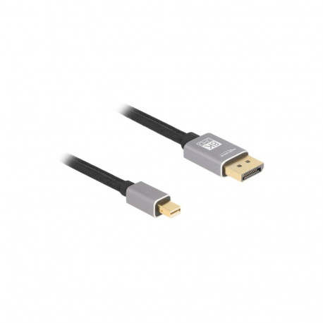 DeLOCK cable Mini DisplayPort > DisplayPort 1.4, 8K with HDR black/grey, 3 meters