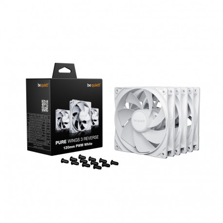 Pure Wings 3 120mm PWM Reverse White 3-Pack (weiß, 3er-Pack, 120 mm)