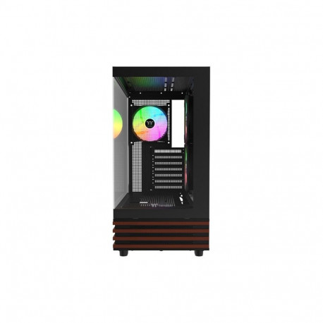Thermaltake View 270 Plus WS ARGB, Tower case black/wood, tempered glass x 2, Wood structure