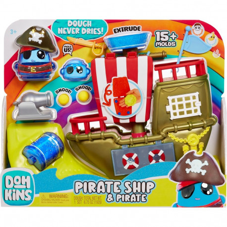 MGA Entertainment DohKins Pirate Ship Playset, play dough