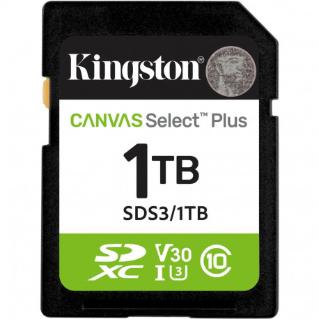 Kingston Canvas Select Plus 1 TB SDXC Memory Card UHS-I U3, Class 10, V30