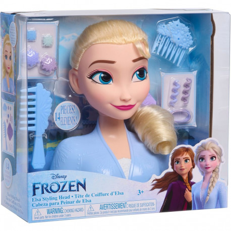 Just Play Disney Frozen 2 Basic Elsa Styling Head, Make-up and Hairdressing Head