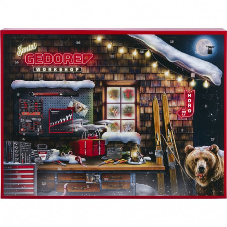 Red advendikalender 2025 51-osaline 1/4", must/punane