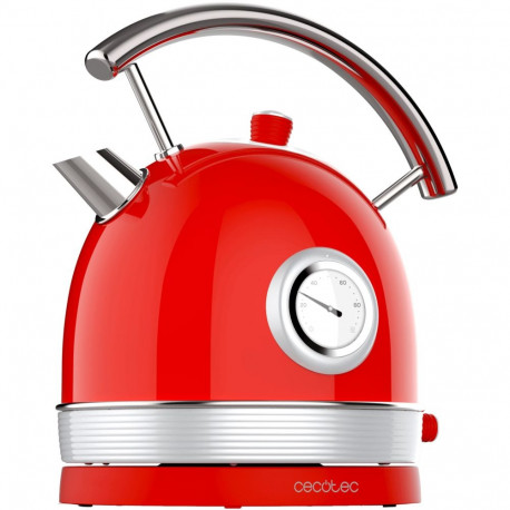 Cecotec Thermosense 420 Vintage Light Red, kettle red/stainless steel, 2,200 watts, 1.8 liters