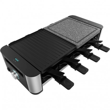 Raclette Cheese&Grill mixgrill 16000 Inox 1.400W 8 inimesele, must/roostevaba teras