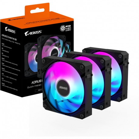AORUS EZ CHAIN FAN 120 (schwarz, 3er Pack, 120 mm)