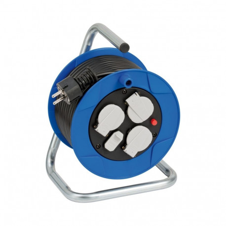 Garant siseruumide kaablirull kompaktne 3-pesaline 15m 2x USB, sinine/must
