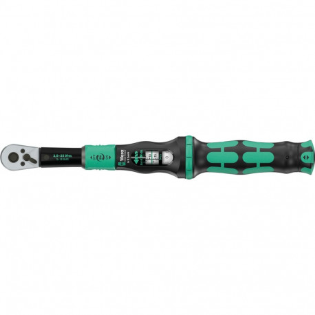 momendivõti Click-Torque Lock A 5 ümberlülitatava ratsiga Abtrieb 1/4" 2,5 kuni 25Nm, must/roheline