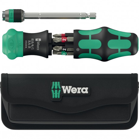 Kraftform Kompakt 20 RA-R mit Tasche (schwarz/grün, 6-teilig, 1/4", mit Ratschenfunktion und Ra