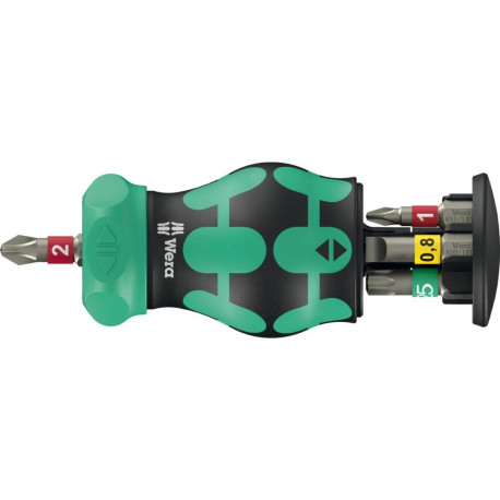Kraftform Kompakt Stubby Magazin RA 1 (schwarz/grün, 6-teilig, 1/4", mit Ratschenfunktion)