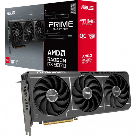Radeon graafikakaart RX 9070 OC PRIME EVO Edition 16GB RDNA4 GDDR6 3x DisplayPort 1x HDMI, hall