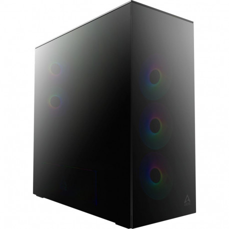 ARCTIC Xtender Mirrow Black Design, Tower case black, Tempered Glass x 2 (mirrored)