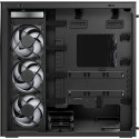 ARCTIC Xtender Mirrow Black Design, Tower case black, Tempered Glass x 2 (mirrored)