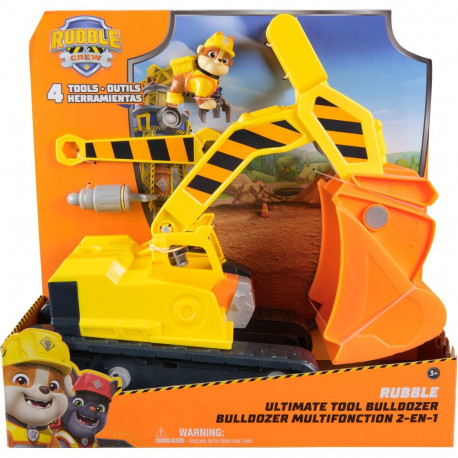 Rubble & Crew - Rubbles 2-in-1 Bagger-Fahrzeug (mit Baggerschaufel, Schweißbrenner, Schraubenzieher,