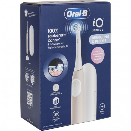 Braun Oral-B iO Series 2 with travel case Calm Pink, Electric Toothbrush pink/white