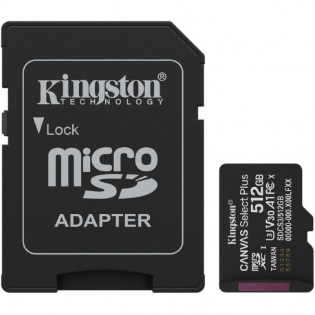 Canvas Select Plus microSDXC mälukaart 512GB UHS-I U3 Class 10 V30, must