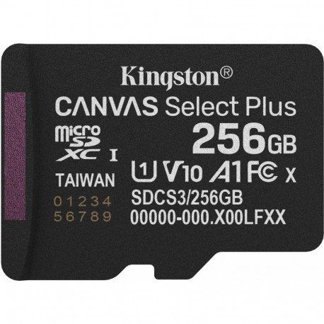 Canvas Select Plus microSDXC mälukaart 256GB UHS-I U1 Class 10 V10, must