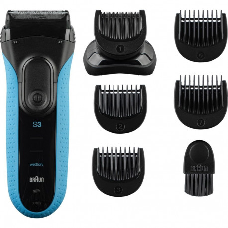 Braun Series 3 3010BT, shaver black/blue, Wet&Dry