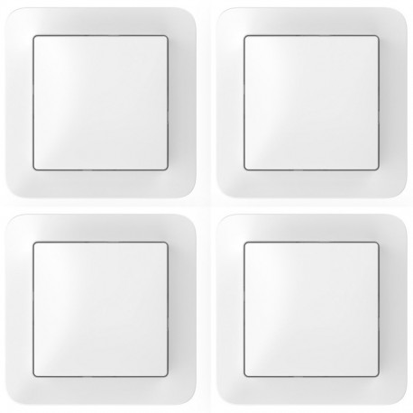 Wandschalter für smarte Aktoren 4er-Set (weiß, 4 Stück)