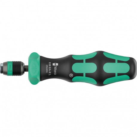 838 RA-R L Bits-Handhalter mit Ratschenfunktion (schwarz/grün, 1/4", mit Rapidaptor Schnellwechselfu