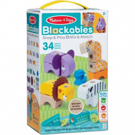 Melissa & Doug mängukomplekt Blockables Safari