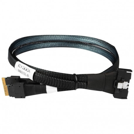 Kabel MCIO x8 SFF-TA-1016 > 2x SlimSAS x4 SFF-8654 (schwarz, 50cm)