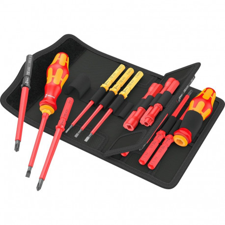 Kraftform Kompakt VDE 18 Universal 2 Tool Finder, 18-teilig (rot/gelb, inkl. 2 Steckgriffe, VDE-Wech