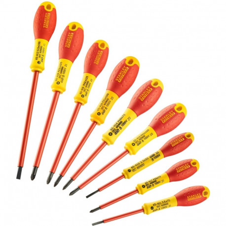 Schraubendreher-Set FATMAX, 10-teilig (rot/gelb, Spannungsprüfer)