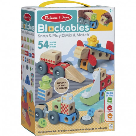 Melissa & Doug - Blockables Fahrzeuge Spielset