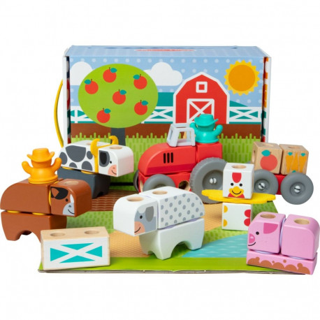 Melissa & Doug mängukomplekt Blockables taluteemaline