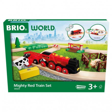 BRIO World World Red Lola Farm Train Set, Railway