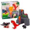 BRIO World Dinosaur Volcano with Eruption Function, Railway