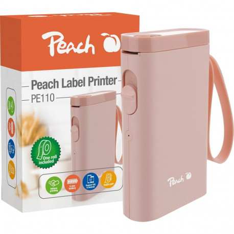 Peach PE110, label printer pink, direct thermal printing