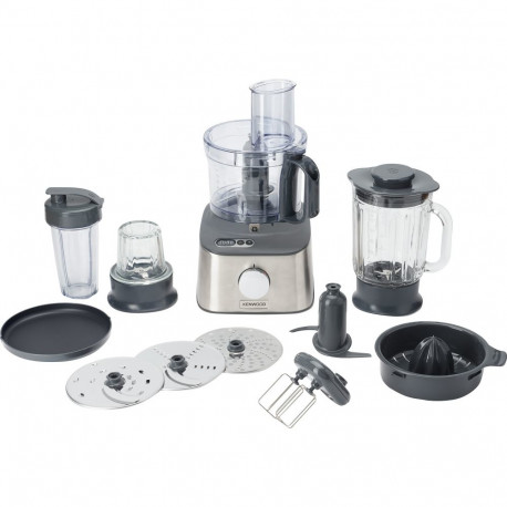 Köögikombain MultiPro Compact+ 800W integreeritud kaal miksimisotsak ja Blend-Xtract 2GO, hõbedane