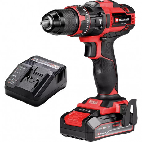 Power X-Change aku löökpuur-keeraja TE-CD 18/44 Li-i 18Volt Li-Ion-aku 2,5Ah, must/punane