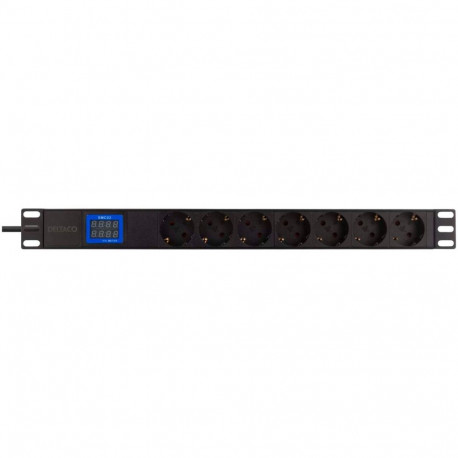 BlueWalker BlueWalker Powerwalker PDU LC-16A 7x CEE 7/3, power supply black, 1 rack unit (IEC C20 in