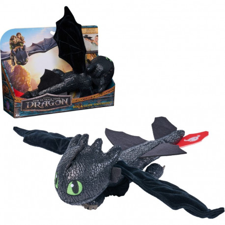 Spin Master How to Train Your Dragon - Toothless Plush Dragon, Toy Figure with Gliding and Gripping 