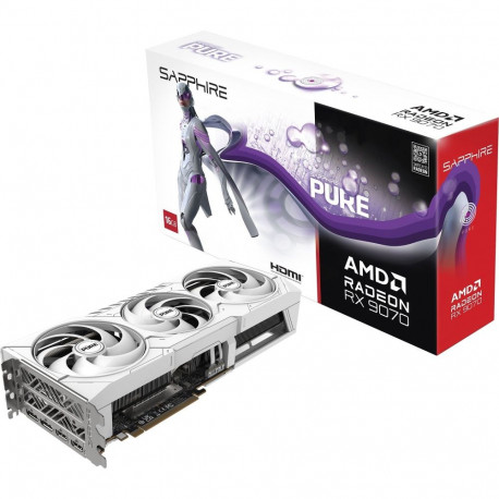 Radeon RX 9070 Pure OC (valge, RDNA4, GDDR6, 2x DisplayPort, 2x HDMI)